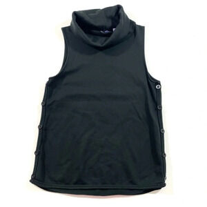 Cullen Sleeveless Sweatshirt Black Size Medium Side Buttons